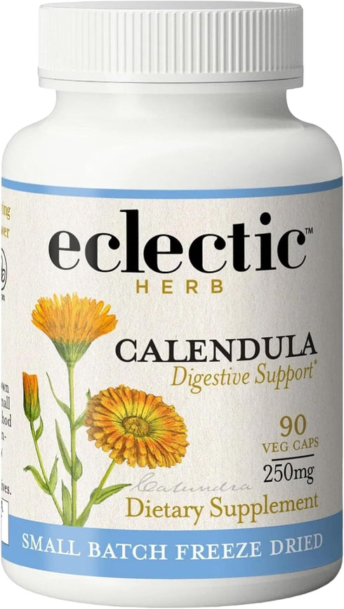 Eclectic Herb - Freeze Dried Calendula Capsules | Immune Support Supplement |