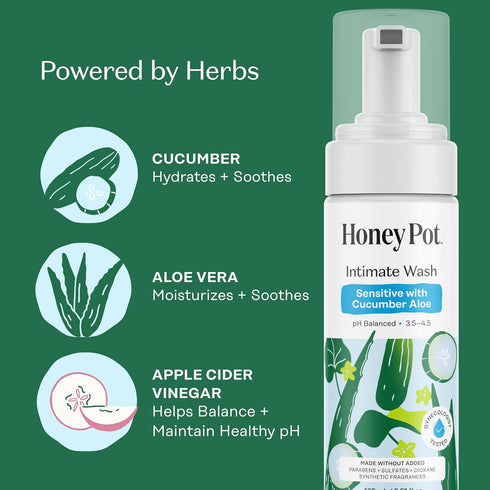 The Honey Pot Company - Feminine Wash & Feminine Wipe Bundle - Includes Ph Balance Feminine Wash and Wipes for Women