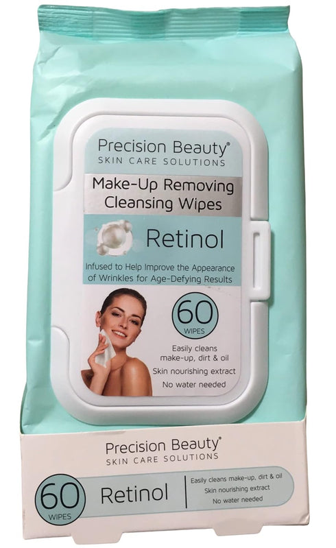 Precision Beauty Make-Up Removing Wipes - Retinol, 60 Count