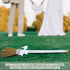 Wedding Brooms DIY Bride Groom Jump Broom 11.81 x 28.74 Inch with White Ribbons for African American Wedding Crafts