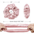 LILYSILK 100% Mulberry Silk Hair Scrunchies Ties, 5PC (gravel gold x 2, camel x 2, rosy pink)