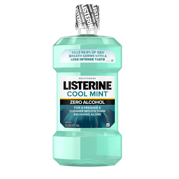 Listerine Zero Clean Mint Mouthwash, 1.5L for Fresher Breath & Good Oral Hygiene