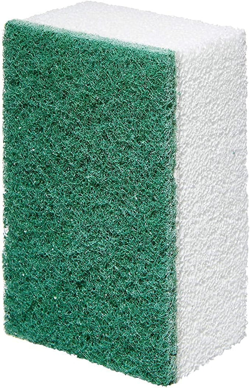 COMPAC HOME Magic-Stone Kitchen Cleaner Scrub - 2-Sided Scouring Stone, Easily Removes Stubborn Food Grime, Grease, 4 Count, White/Green