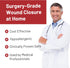 AWD Zip Stitch Wound Closure Strips - 2 Devices, 2 Sterile Gauzes, 2 Alcohol Wipes for Emergency Laceration