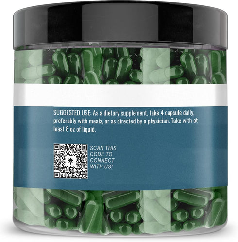 Earthborn Elements Spirulina, 200 Capsules, Pure & Undiluted, No Additives