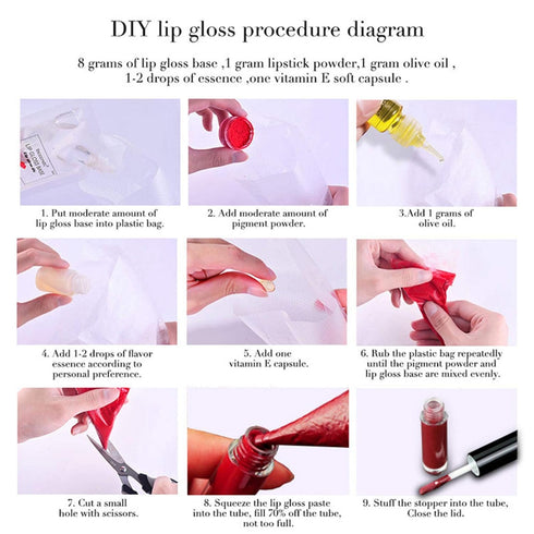 Transparent Lip Gloss, Moisturize Lip Gloss Base Oil for DIY Handmade Lip Balms, 1.69Fl.Oz