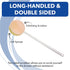 Sammons Preston Long Scrub Sponges, 22.5" Washer & Scrubber Tool with Polyfoam Round Sponge & Loofah, Bath & Shower
