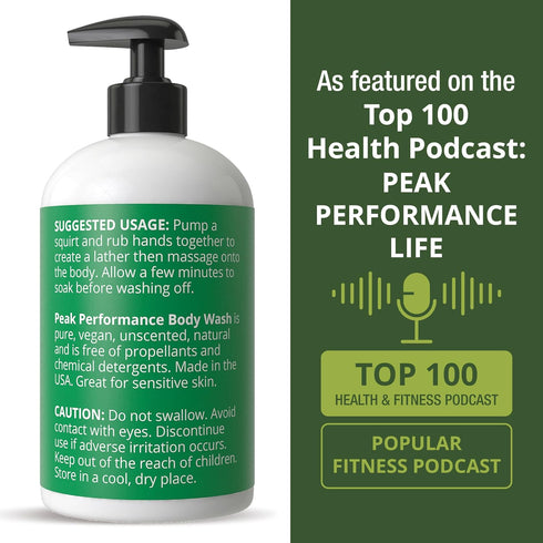Ultra Pure Body Wash Made with Organic Ingredients - Aloe Vera, Olive Oil, Jojoba, Coconut Oil, and Shea Butter,