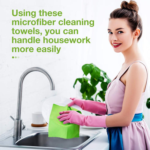 9 Pieces Microfiber Fish Scale Cloth, Nanoscale Cleaning Rag for Windows, Mirrors, and More (Basic Colors)