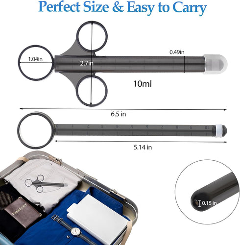 Lube Applicator Syringe with 10ml Precise Scales - 6.5” Reusable Long Lube Injector for Men, Women & Couples