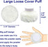 Large 3.5" Storage Body Powder Container, White After-Bath Powder Case with Hand Holder for Makeup and Baby Care