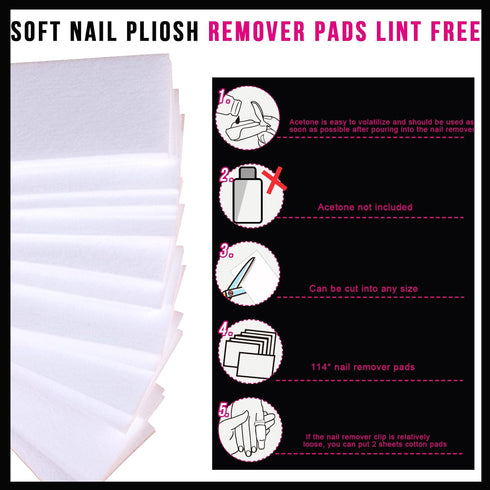 Teenitor Gel Nail Remover Kit with 10pcs Gel Clip Remover, Nail Files, Buffer Block, Cuticle Peeler, Cotton Pads