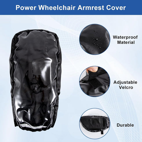 JDVBDNK Power Wheelchair Joystick Protector Cover, Elderly Disabled Wheelchair Armrest Covers, Waterproof & Durable PVC