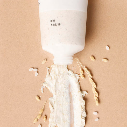 MIDHA RICE BRAN SCRUB FOAM 150ml - Gentle Face Wash and Scrub with Finely Grinded Rice Husk and Rice Water
