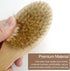 Dry Body Brush for Lymphatic Support + Cellulite Massage - Natural Bristle Exfoliator for Skin