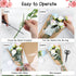 STEFORD 50Pcs 9.8x17.9 Inch Flower Bags for Bouquets Kraft Floral Sleeves Wrapping Paper with Ribbons for Mother's Day