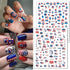 6 Sheets Independence Day Nail Art Stickers, 4th of July Nail Decals, 3D Self-Adhesive Art Supplies for Women