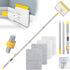KeFanta Baseboard Cleaner Tool with Handle, 55" Extendable Mop with 4 Reusable Pads for Cleaning Walls & Floors