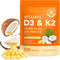ZROGJBMK Vitamin D3 K2, D3 K2 Vitamin 10000 iu Supplement With Coconut Oil