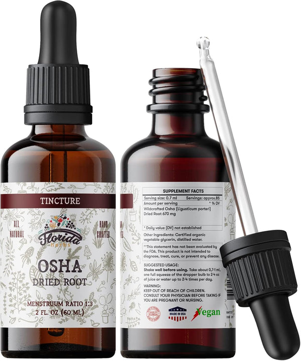 OSHA Root Liquid Extract for Respiratory Support - Organic OSHA Tincture Natural Lung Detox 2 Fl Oz