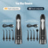 Mornwell Water Flosser for Teeth - 330ML USB Rechargeable Dental Flosser, IPX7 Waterproof with 3 Modes & 4 Jet Tips
