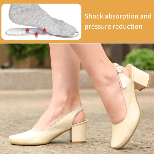 2 Pairs Adhesive Gel Arch Support Cushion Insoles, Invisible Slim Inserts for Pain Relief, Anti-Slip Shock Absorption