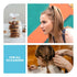 HOYOLS Large Fabric Hair Ties, 100 Pcs Soft Gentle Bands for Thick Curly Hair, Caramel