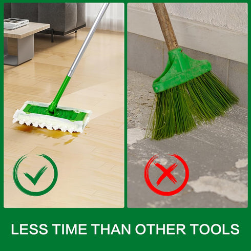 YHOVID (100) Heavy Duty Dry Sweeping Cloths Compatible with Sweeper Mop, Microfiber Duster Mop Pads Refills