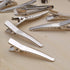 Single Prong Alligator Hairpins, 100 Pieces Silver Metal Curl Crocodile Hair Clips, 34mm for Hair Care Salon DIY Craft