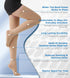 MGANG Medical 20-30 mmHg Compression Stockings, Pair, Thigh High Graduated Socks, Closed Toe, Opaque, Beige L