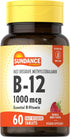 Vitamin B-12 1,000 mcg | 60 Fast Dissolve Tablets | Vegetarian, Non-GMO, Gluten Free Supplement by Sundance