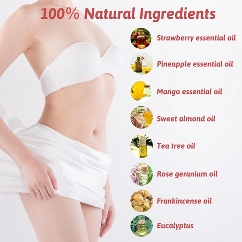 Wovarkie 3 Packs 100% (1 oz/30 ml) Yoni Oil for Women, Natural Feminine Oil Intimate Deodorant for Women, Eliminates