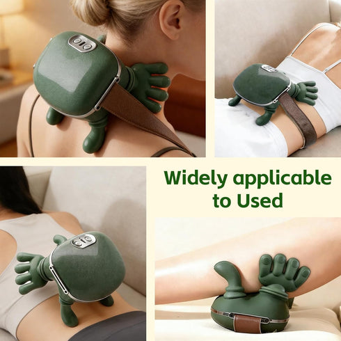 seektik 2026 4D Premium Back and Neck Massager with Heat, Simulated Human Hand Design Shoulder Massage Kneading