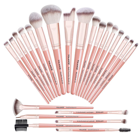 MAANGE 23 Pcs Makeup Brush Set - Premium Synthetic Professional Face Powder Blush Eyeshadow Blending Kit