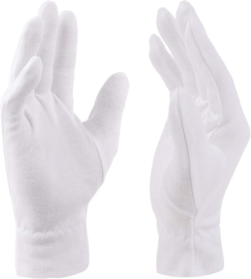 Selizo Moisturizing Gloves for Dry Hands Overnight, 3 Pairs 100% White Cotton Spa Gloves for Eczema, Women