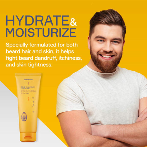 SEVEN POTIONS Beard Conditioner for Men, Natural, Vegan, Cruelty Free – Prevents Beard Itch and Dandruff (Citrus Tonic,