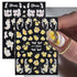 Flower Nail Art Stickers Decals - 5D Embossed Spring Design in Yellow, Pink, and White for Nail Decorations