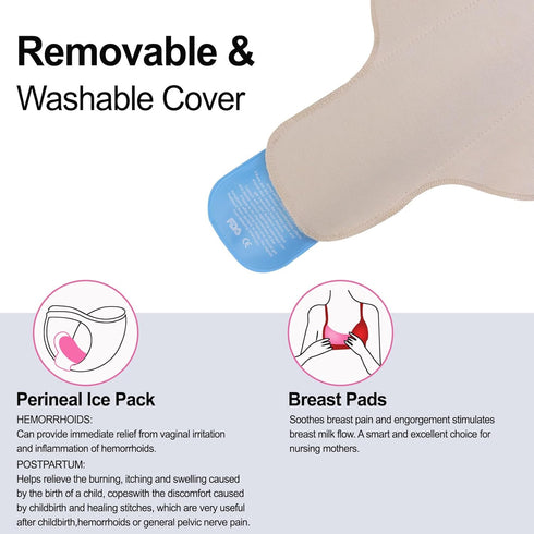 Reusable Perineal Ice Packs, Cooling Pad for Postpartum Relief, Cold and Hot Pack for Women After Birth (Blue)