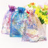 Stratalife 50PCS Organza Jewelry Gift Bag 4x6 Inches Purple Coralline Pattern Drawstring Pouches for Party Favor