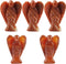 mookaitedecor Set of 5 Carnelian Crystal Angel Figurines, 1.5 inch Mini Guardian Angel Statues