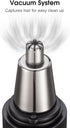 Nose Hair Trimmer for Men Wet Dry Facial Ear Hair Clipper with Vacuum System & Dual-Edge Blade