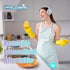 Reusable Dishwashing Gloves for Kitchen Cleaning - Medium & Small in Yellow
