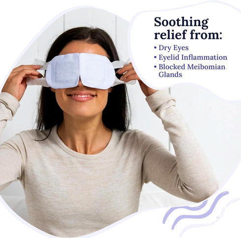 Rest Self Heating Warm Compress for Eyes, Heated Eye Mask for Dry Eye Relief, 30 Count