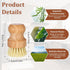 Meyeyaia 12 Pack Bamboo Scrub Brush for Dishes, Wooden Dish Scrubber Brushes with Natural Sisal Bristle Full Circle
