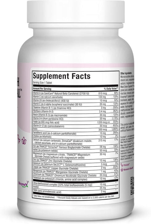 Maxi Health One Prenatal | Women's Prenatal Vitamins with Iron | Enhanced Absorption & Bioavailability | 120 Capsules