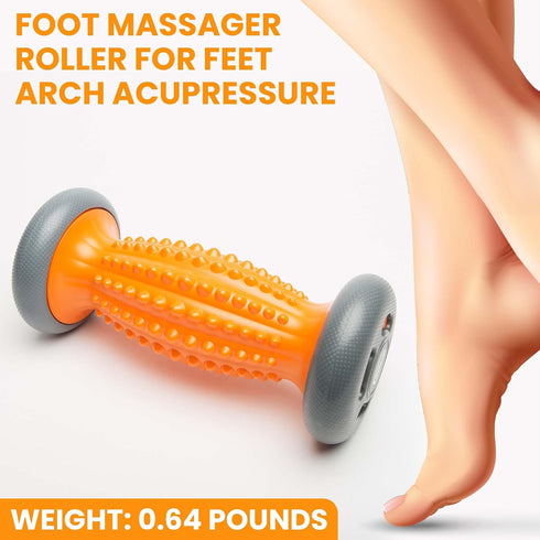 NATURAL CHEMISTREE Set Foot Massage Roller Spikey Ball - for Plantar Fasciitis Relief, Acupressure Trigger Point