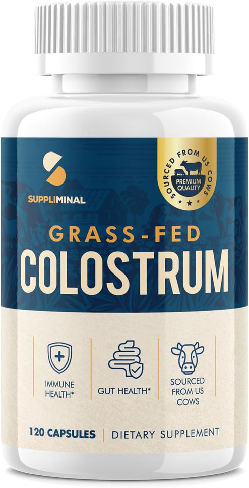 Colostrum Supplement | 2 Month Supply | Grass Fed Bovine Colostrum Powder Capsules