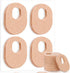 WILLBOND 48 Pack Callus Pads, Soft 1/4" Thick Oval Shape Corn Cushions for Men Women Feet Toes Pain Relief (Nude)