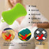 Qaeoity 6 Pack Silicone Sponge Dish Washing Kitchen Scrubber, Reusable Dish Washing Cleaning Sponges Double-Sided