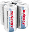Tenergy Premium Rechargeable C Batteries, 5000mAh NiMH, C Size, 4-Pack